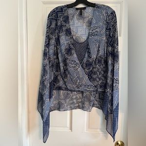BCBG lightweight long sleeve handkerchief style.